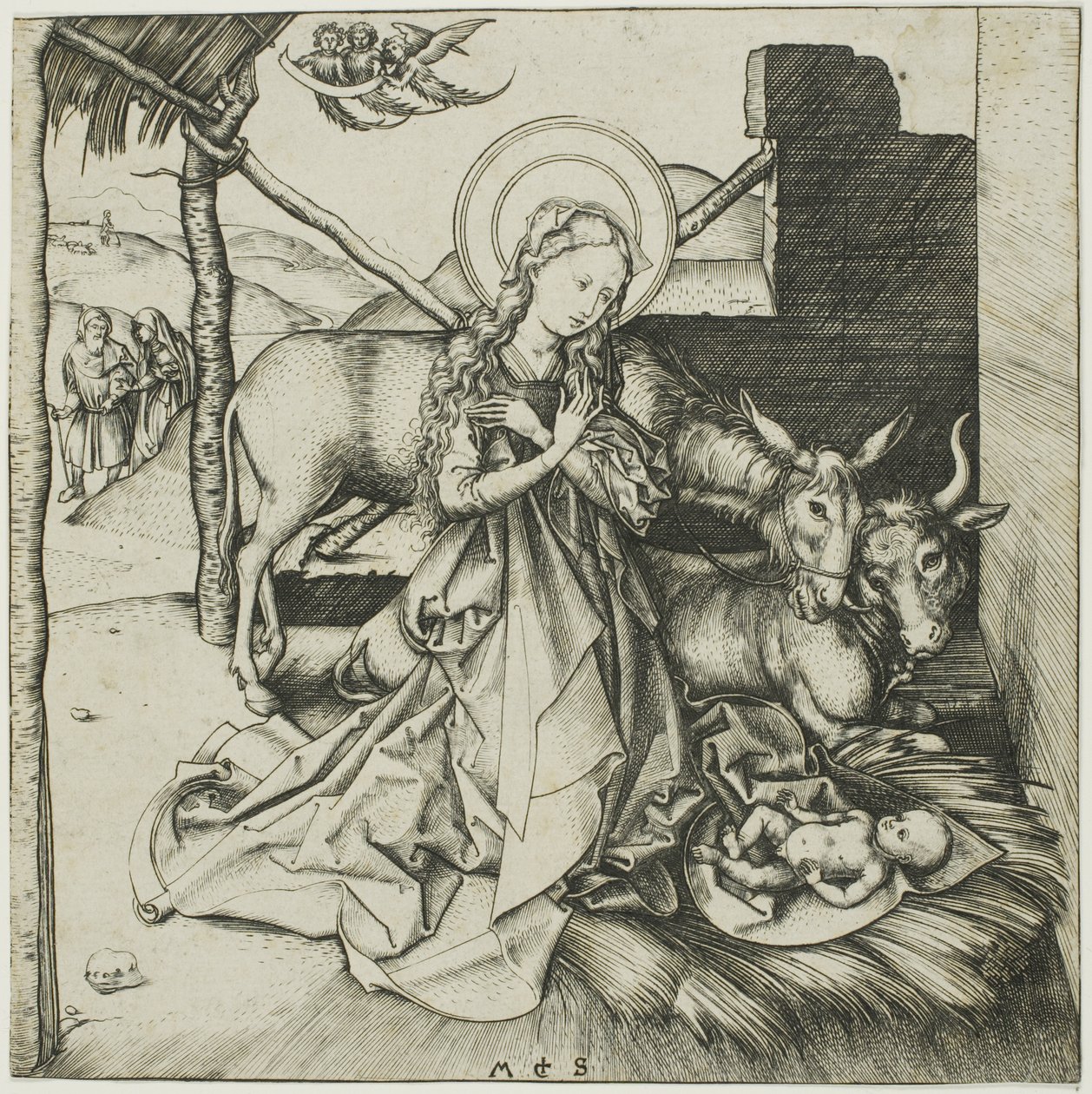 A Natividade, da Vida de Cristo de Martin Schongauer
