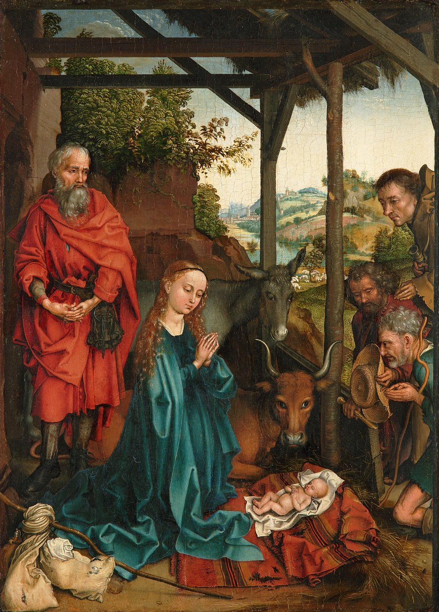 A Natividade de Cristo com a adoração dos pastores de Martin Schongauer