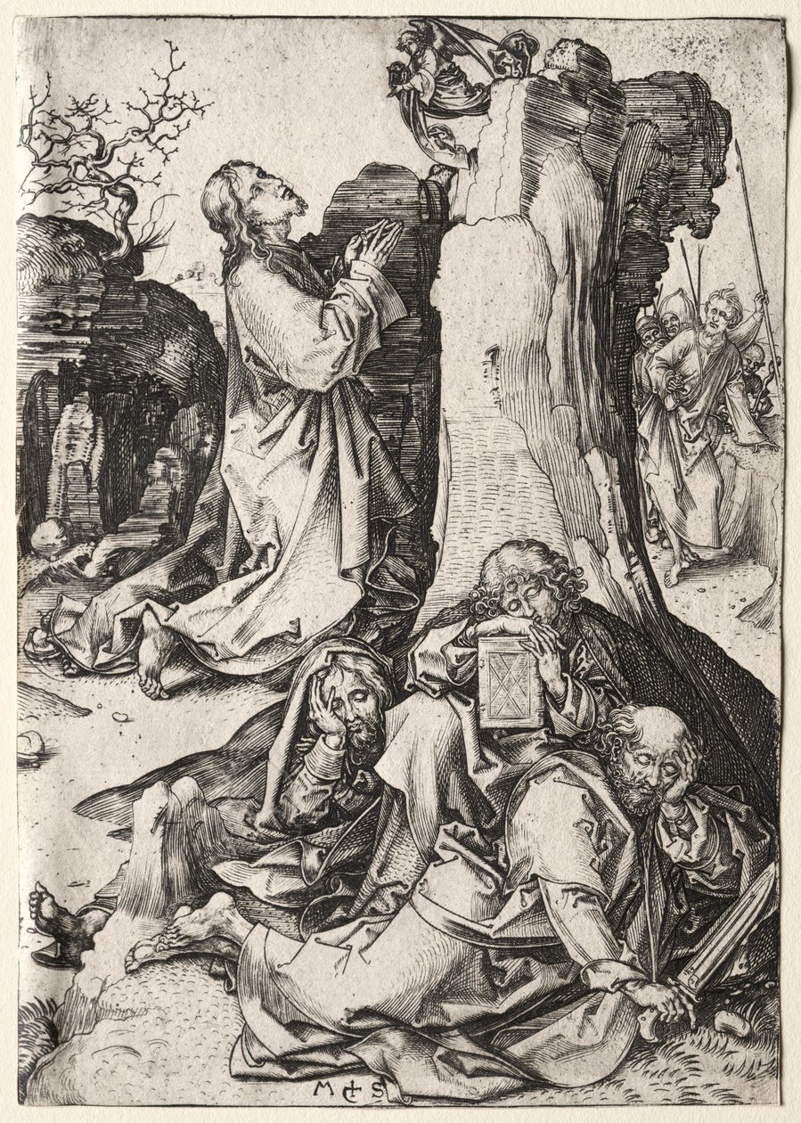 A Paixão: A Agonia no Jardim de Martin Schongauer