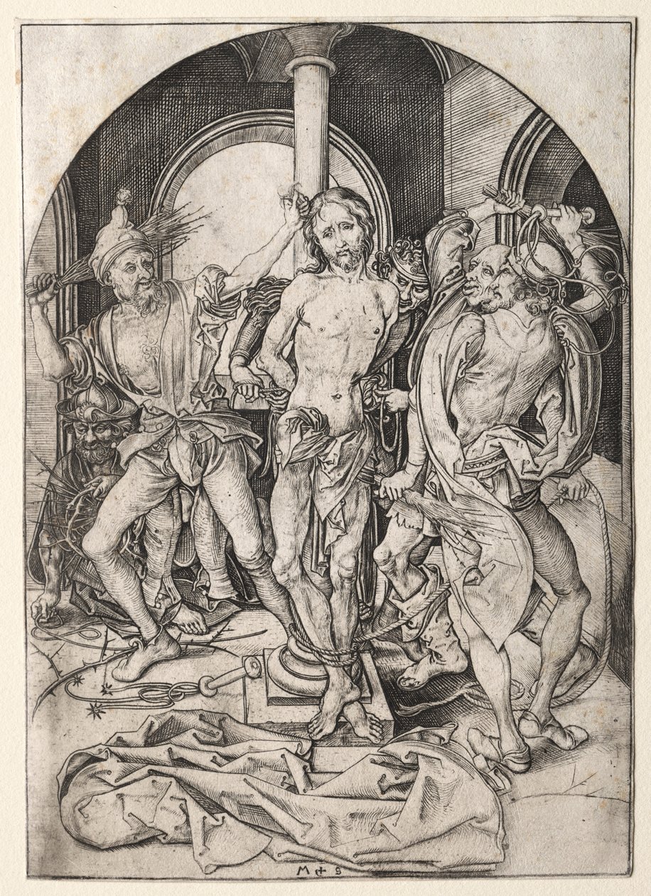 A paixão de Jesus Cristo: a flagelação. de Martin Schongauer