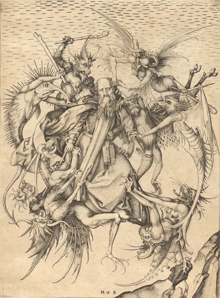 A tentação de Santo António de Martin Schongauer