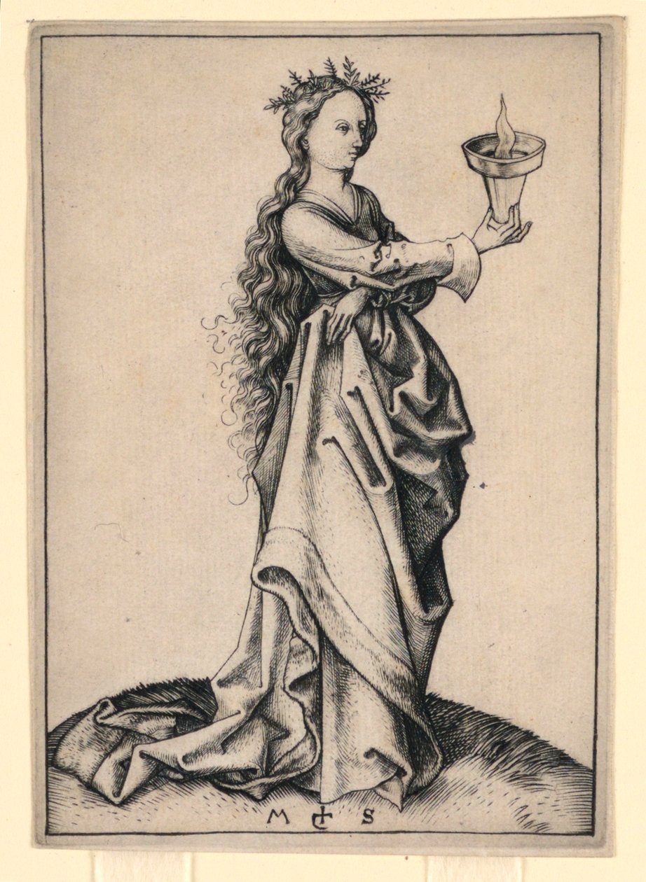 A Terceira Virgem Sábia de Martin Schongauer