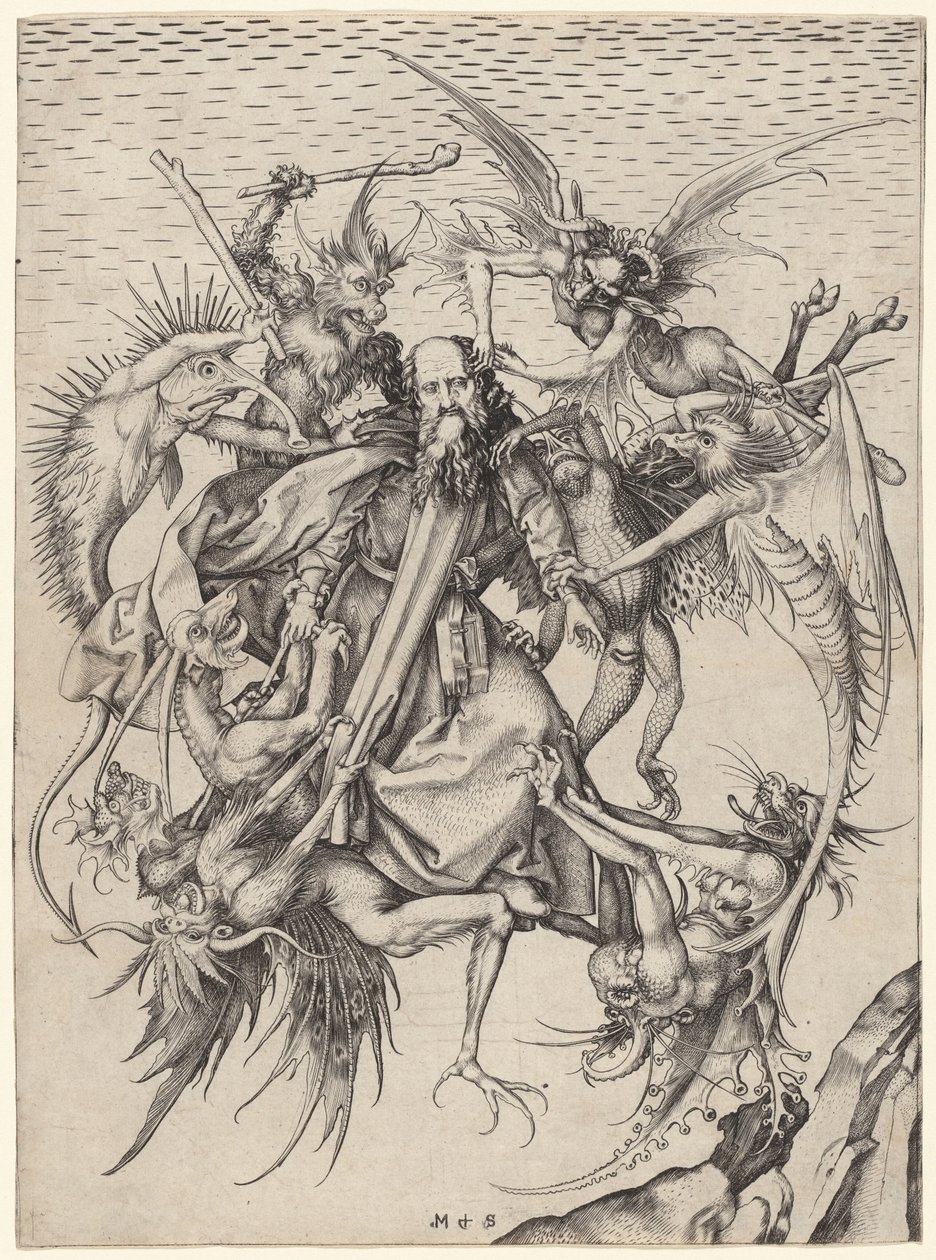 As Tribulações de Santo António de Martin Schongauer