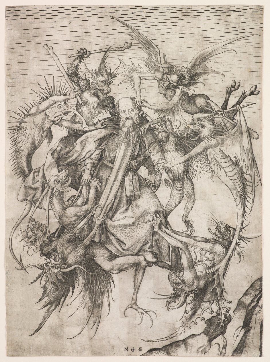 As Tribulações de Santo António de Martin Schongauer