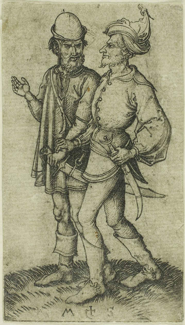 Dois mouros em conversa de Martin Schongauer