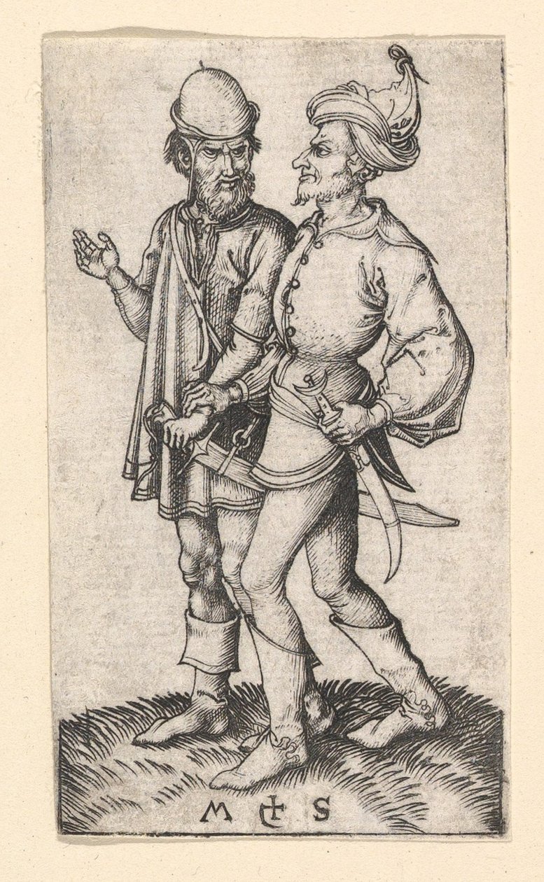 Dois turcos, ca. 1435-1491. de Martin Schongauer