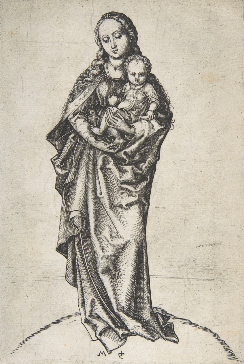Virgin and Child with an Apple, ca. 1475., ca. 1475. de Martin Schongauer