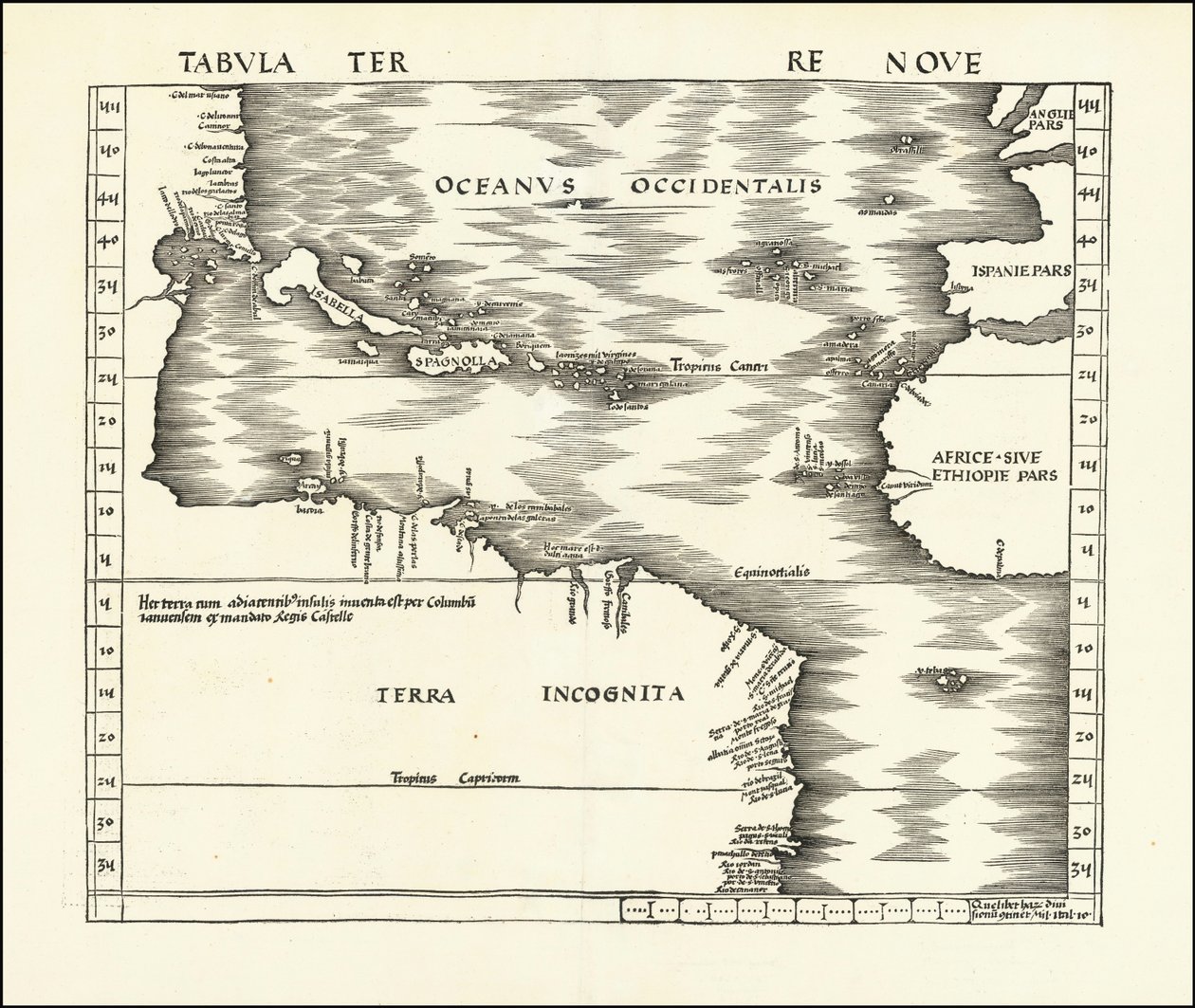 Mapa do Almirante de 1513 por Martin Waldseemüller de Martin Waldseemuller