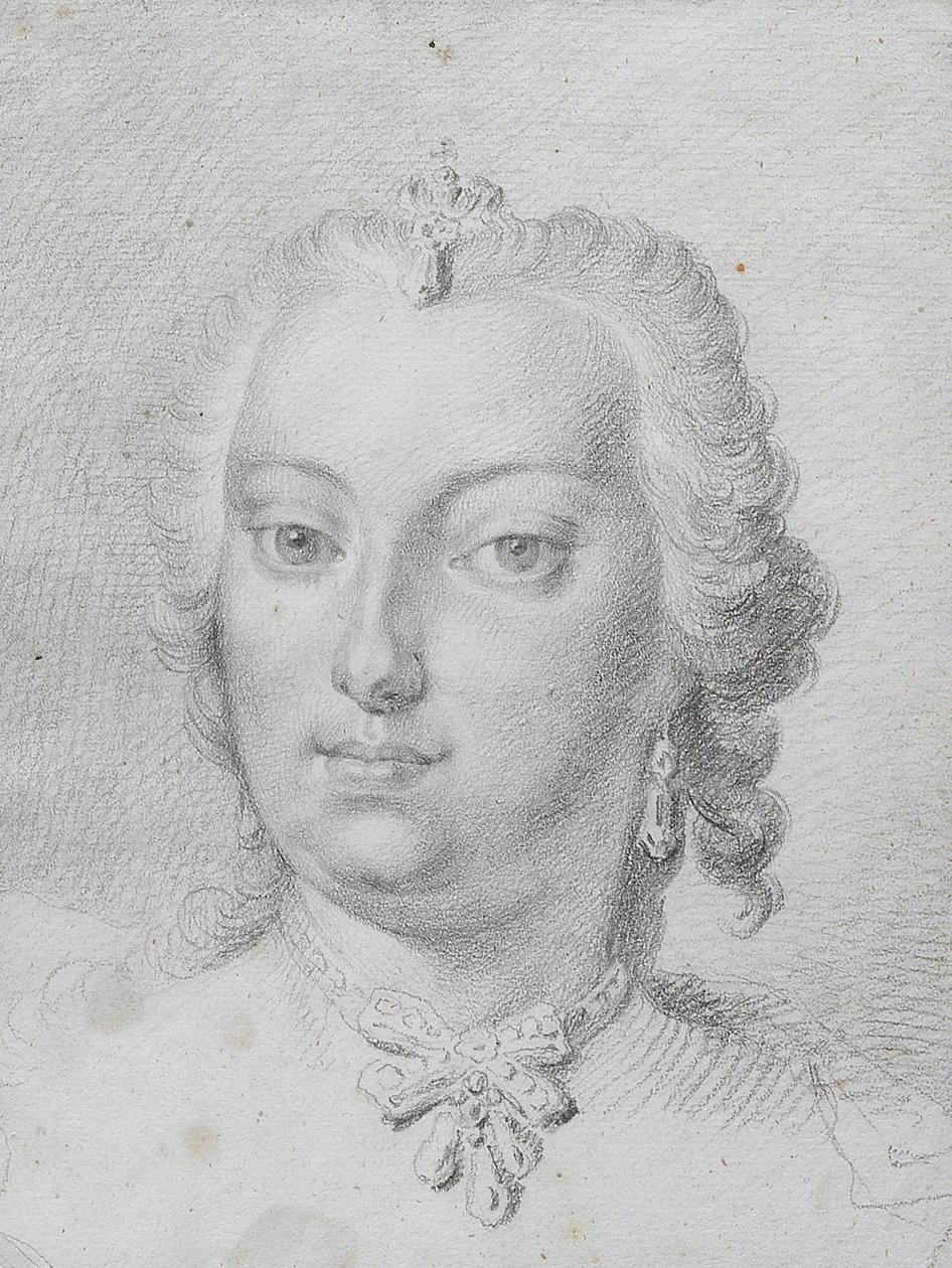 Desenho de Maria Teresa 1741 de Martin van Meyten de Martin van Meytens