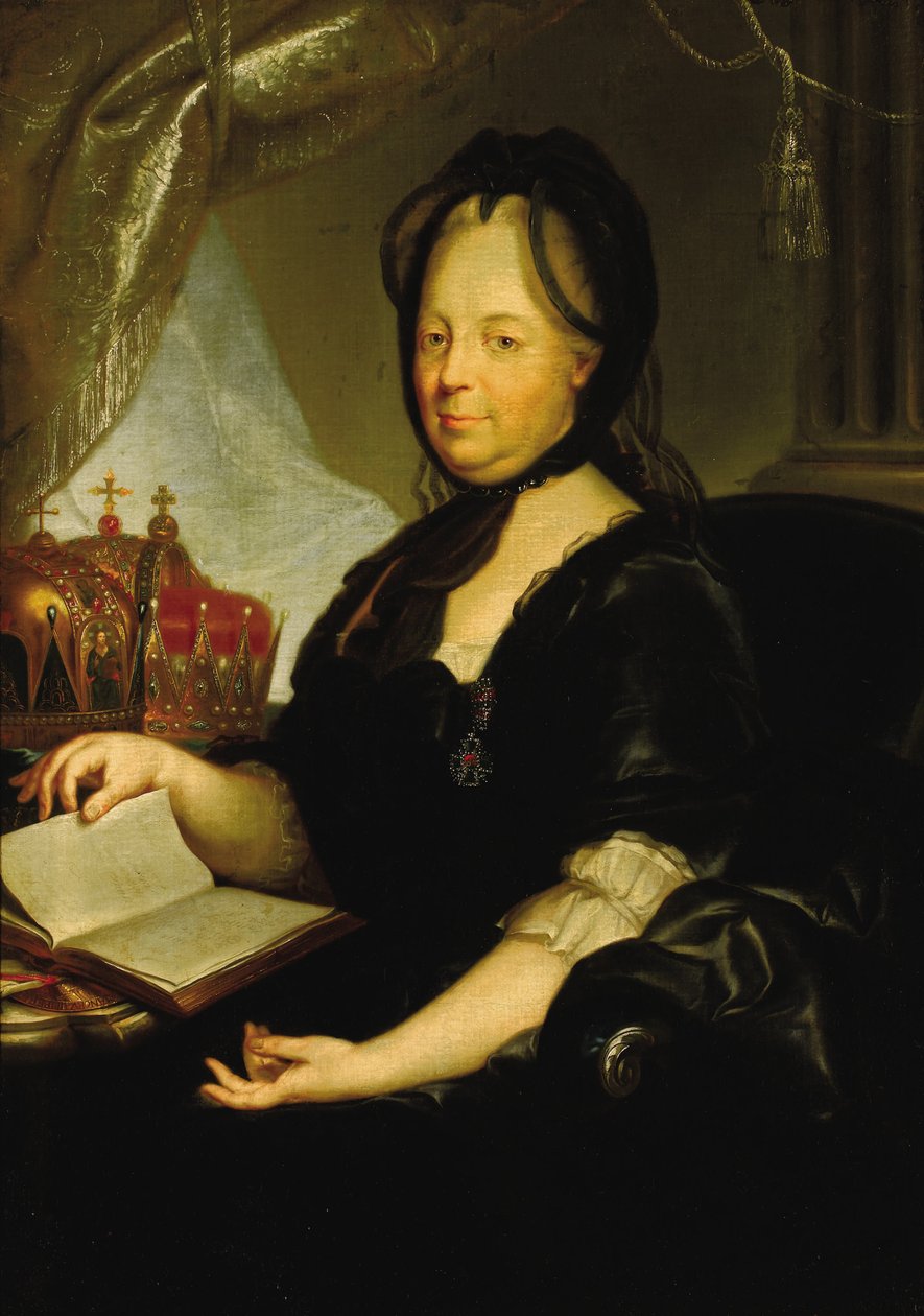 Catarina II de luto, década de 1760 de Martin van Meytens the Younger