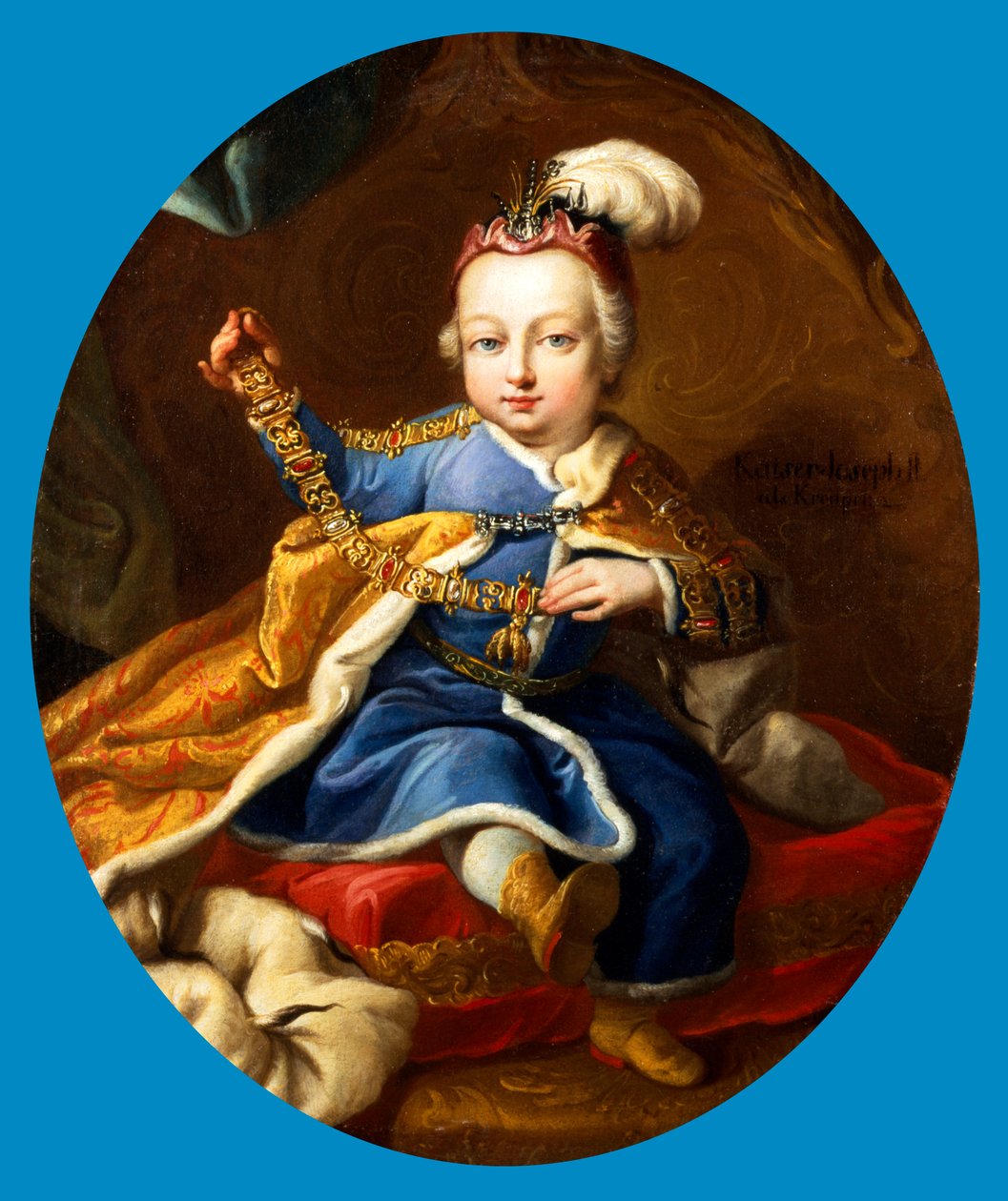 Príncipe José, futuro Imperador José II da Áustria quando criança, século XVIII de Martin van Mytens II