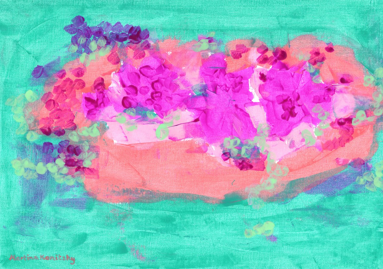 Cesta de flores com rosas de Martina Konitzky