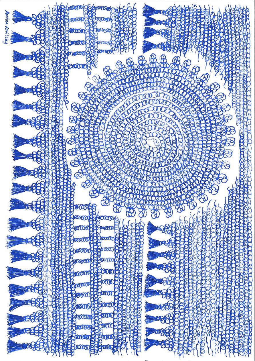 Gancho de tinta azul de Martina Konitzky