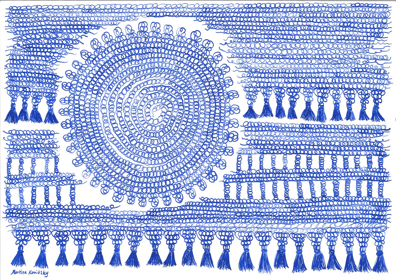 Gancho de tinta azul de Martina Konitzky