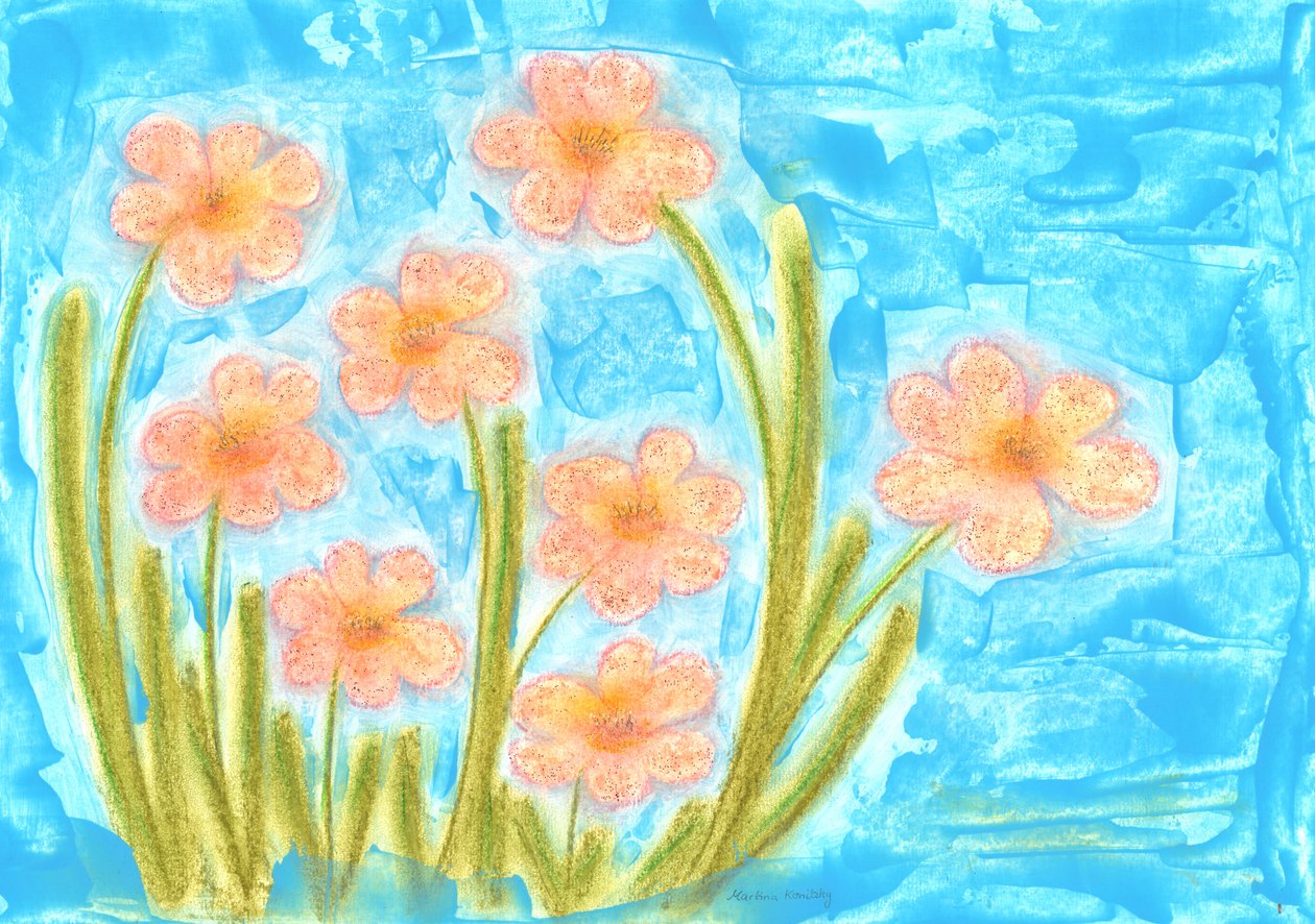 Primavera despertando tulipas Tagetes de Martina Konitzky
