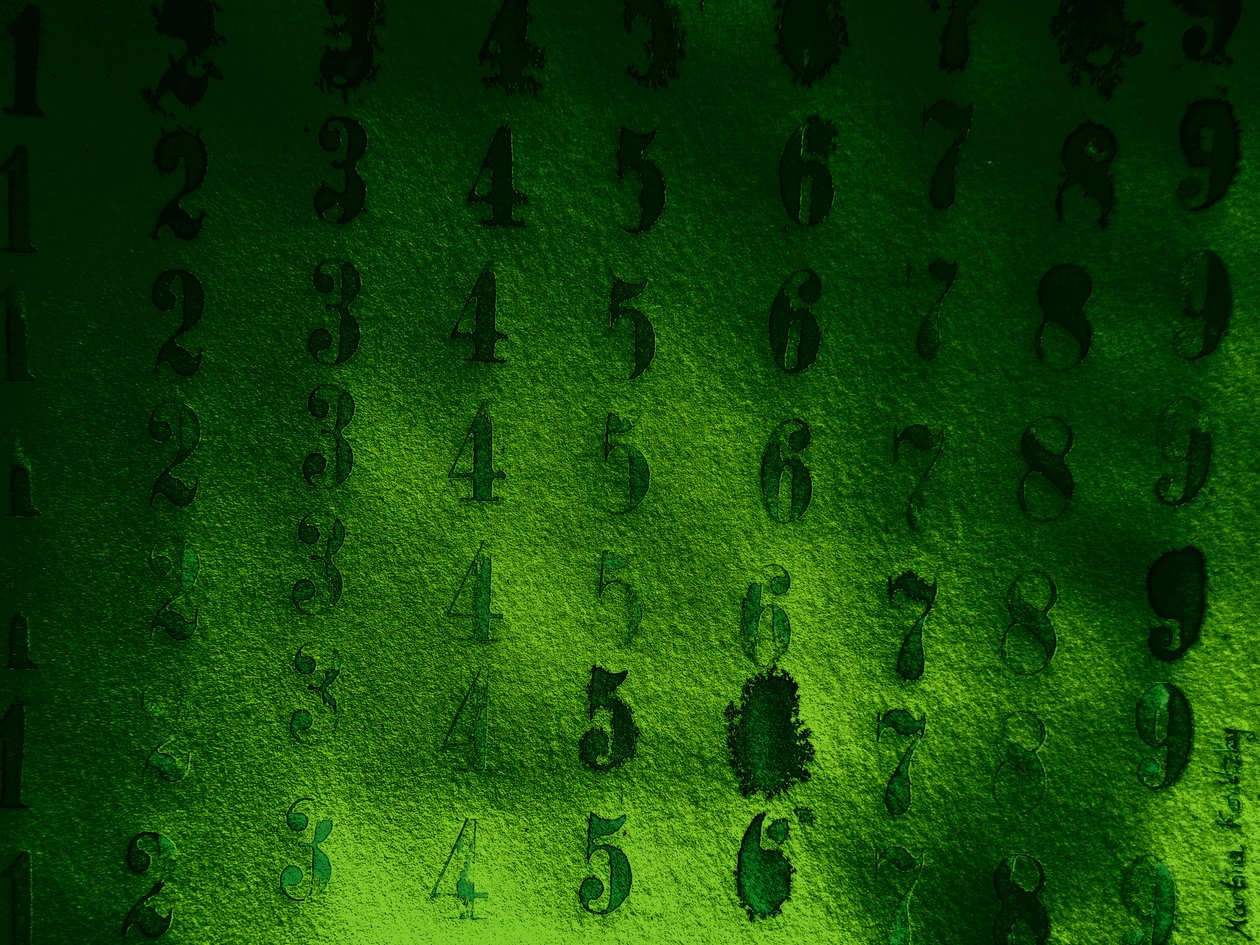 Carimbar os números a verde de Martina Konitzky