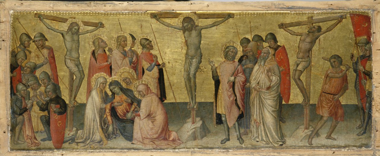A Crucificação de Cristo, c.1390 (têmpera sobre madeira de choupo) de Martino de Bartolomeo