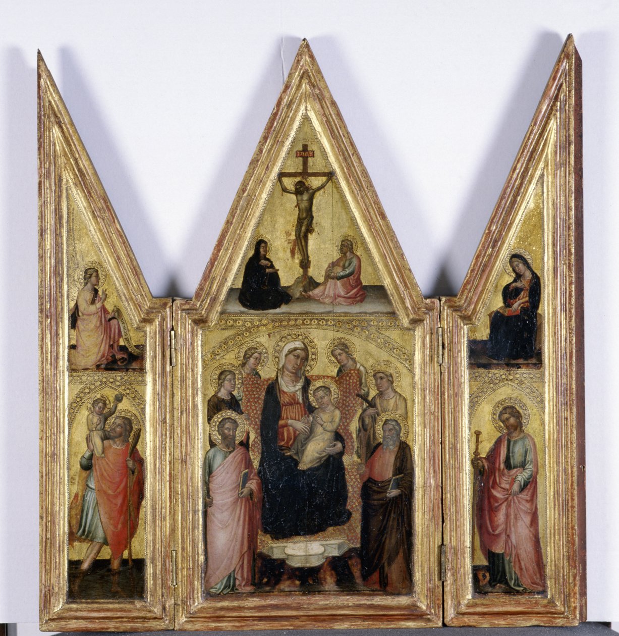 Tríptico com Madonna e Criança, c.1400 (têmpera sobre madeira) de Martino de Bartolomeo