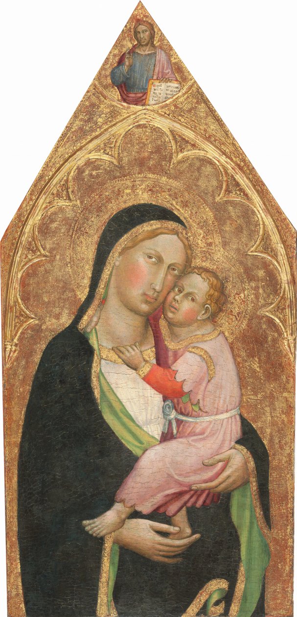 Madonna e Child, com a Bênção de Cristo [painel do meio], c. 14151420. de Martino di Bartolomeo di Biagio