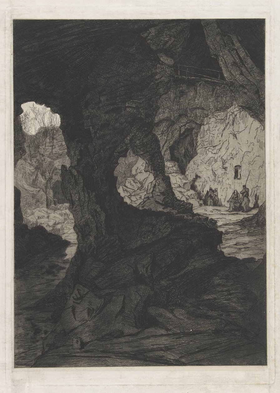 Vista de uma caverna de Martinus Antonius Kuytenbrouwer jr.