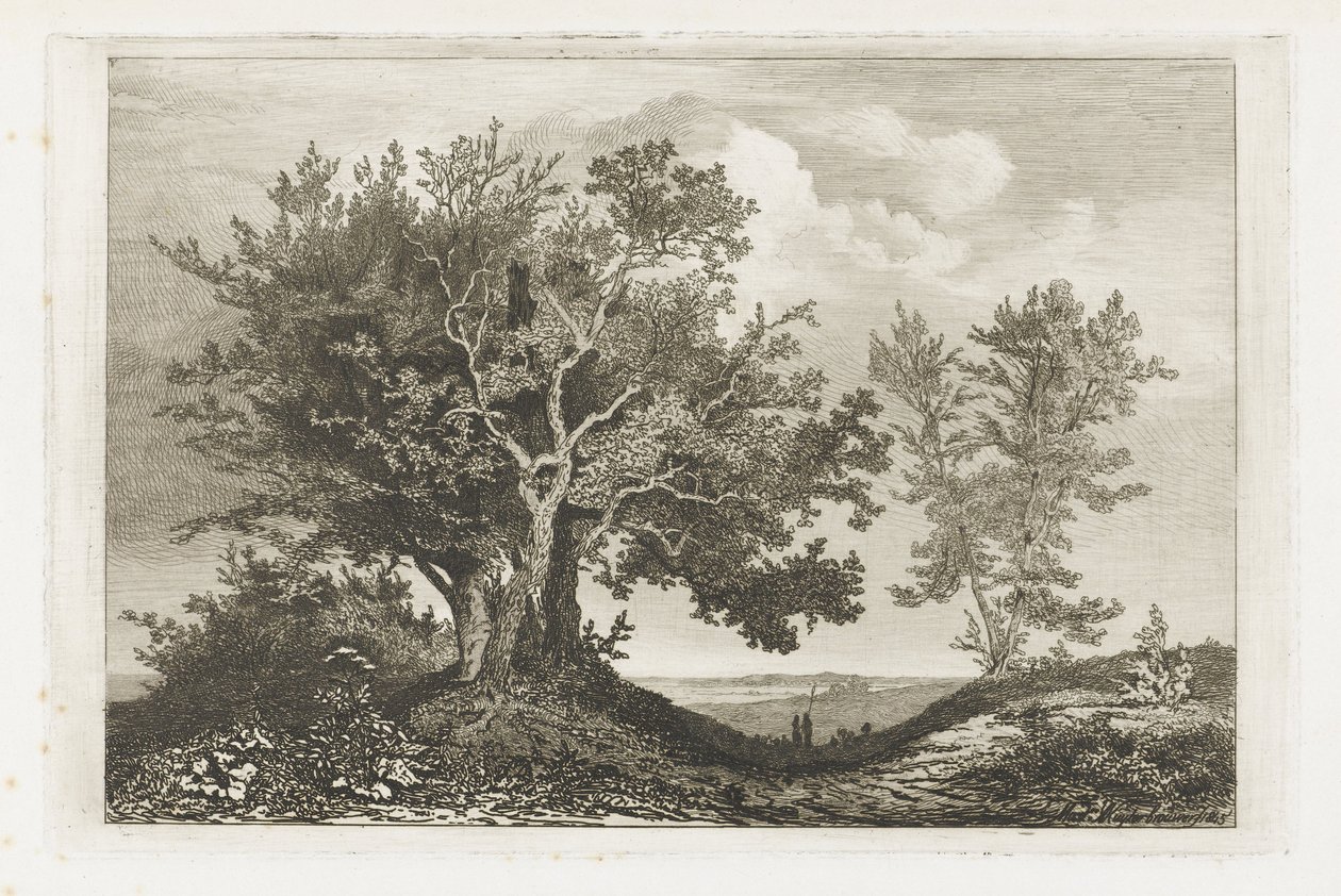 Estrada rural entre os dois lotes de árvores de Martinus Antonius Kuytenbrouwer jr.