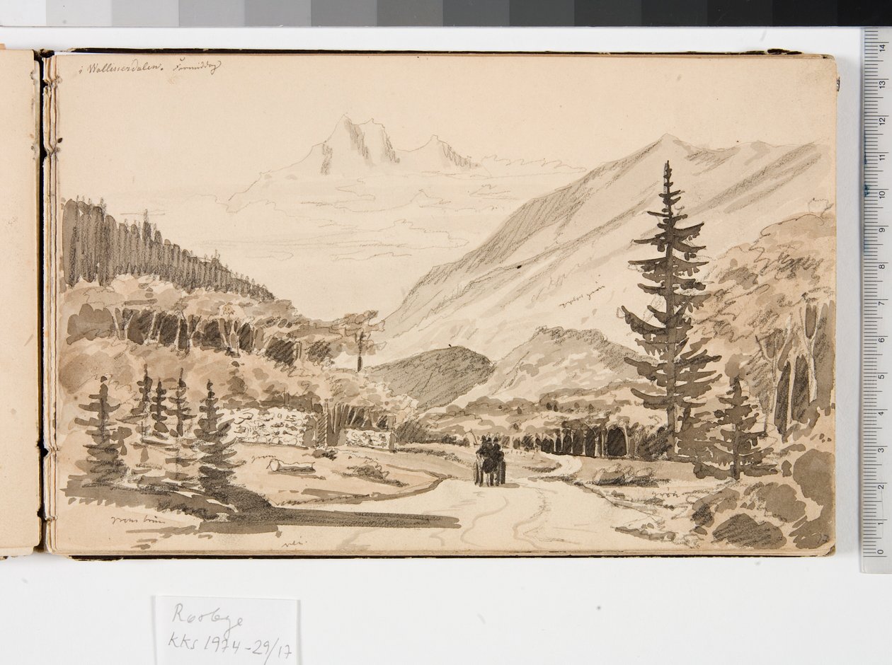 paisagem alpina de Martinus Rørbye