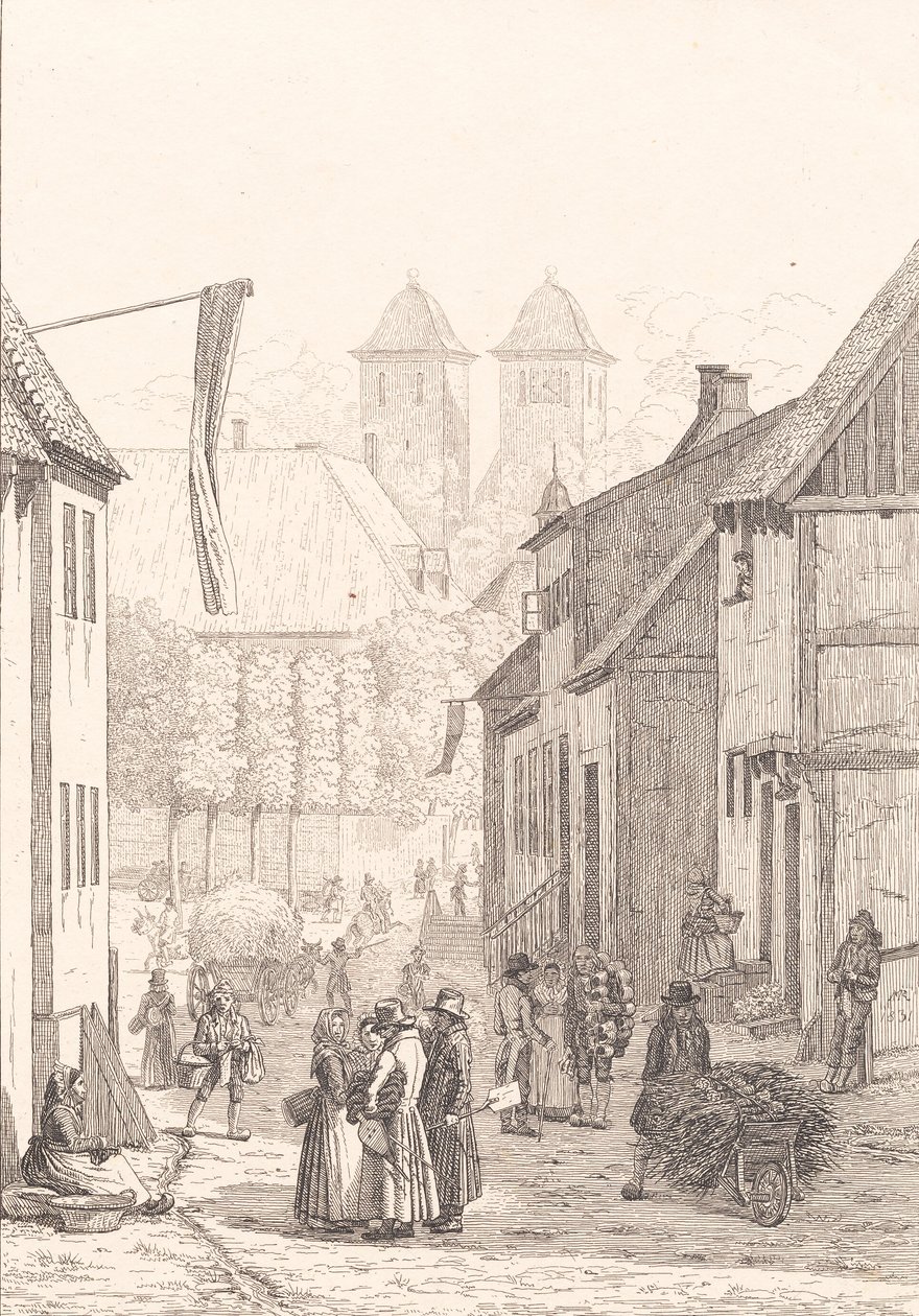 Um dia de mercado em Viborg de Martinus Rørbye