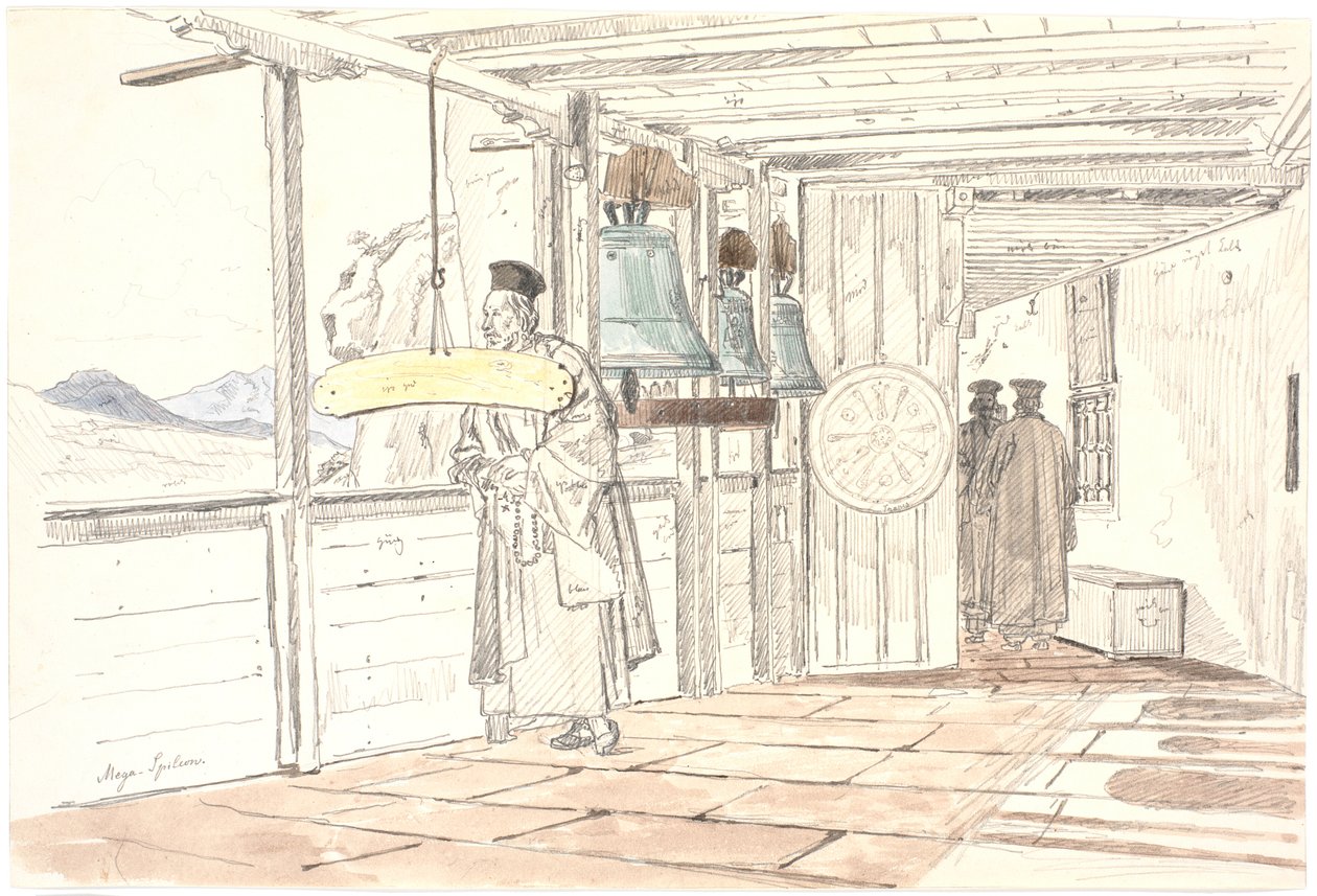 Passeio no claustro com sinos de Martinus Rørbye