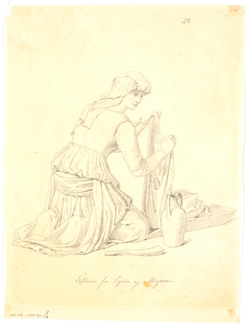 Traje de Egina e Megara de Martinus Rørbye