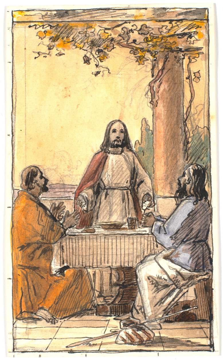Cristo e os dois discípulos em Emaús de Martinus Rørbye