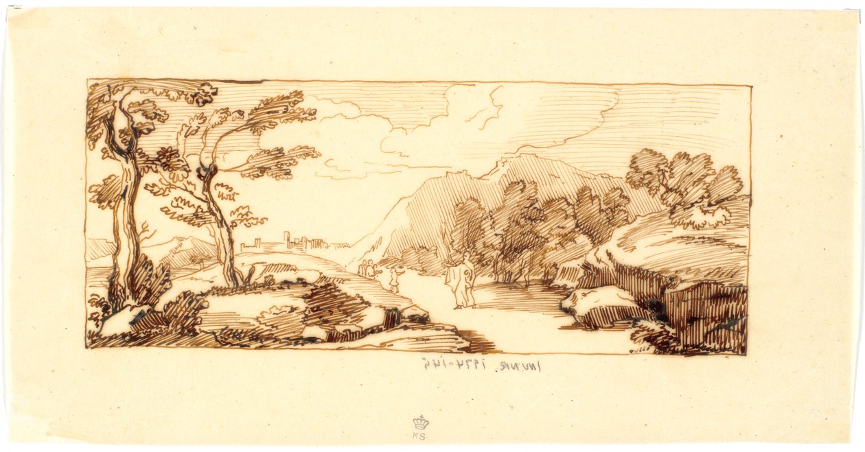 Landschaft mit biblischem Motiv de Martinus Rørbye