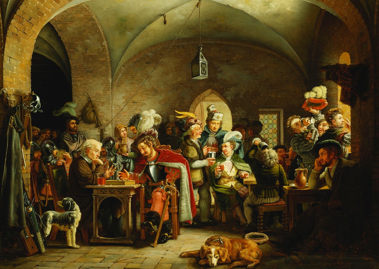 Soldados na fortaleza de um castelo, 1828 de Martinus Rorbye