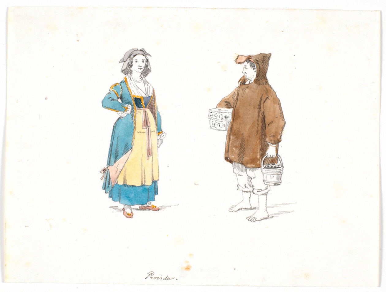Dois estudos de trajes, Procida de Martinus Rørbye