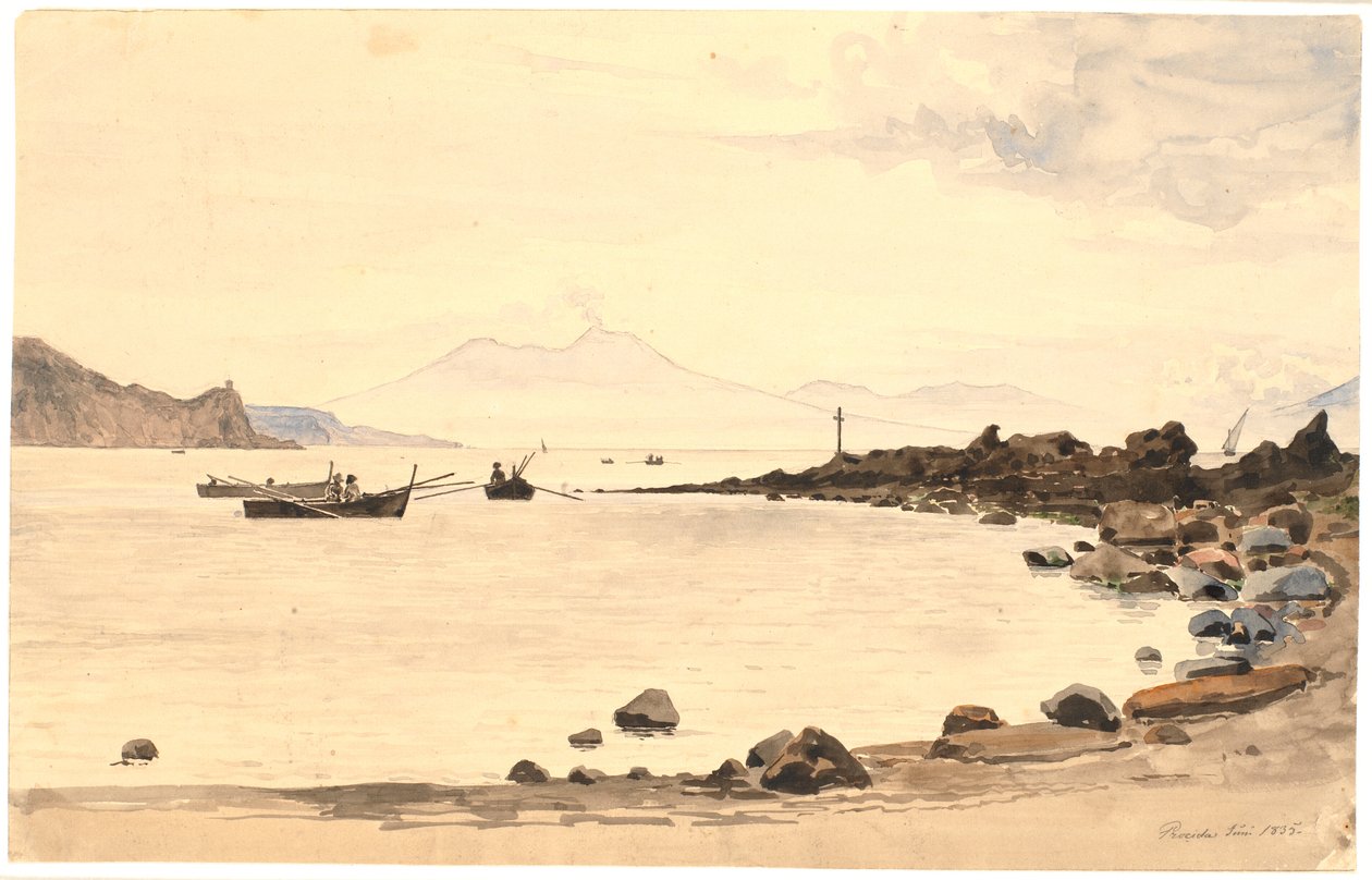 Vista para o Vesúvio de Procida de Martinus Rørbye