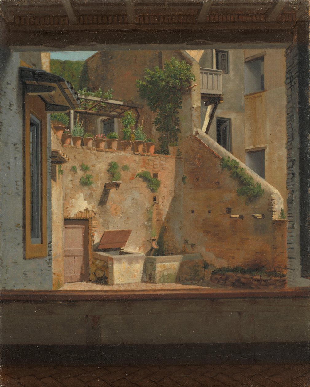 Um pátio em Roma. Copie depois de Eckersberg de Martinus Rørbye