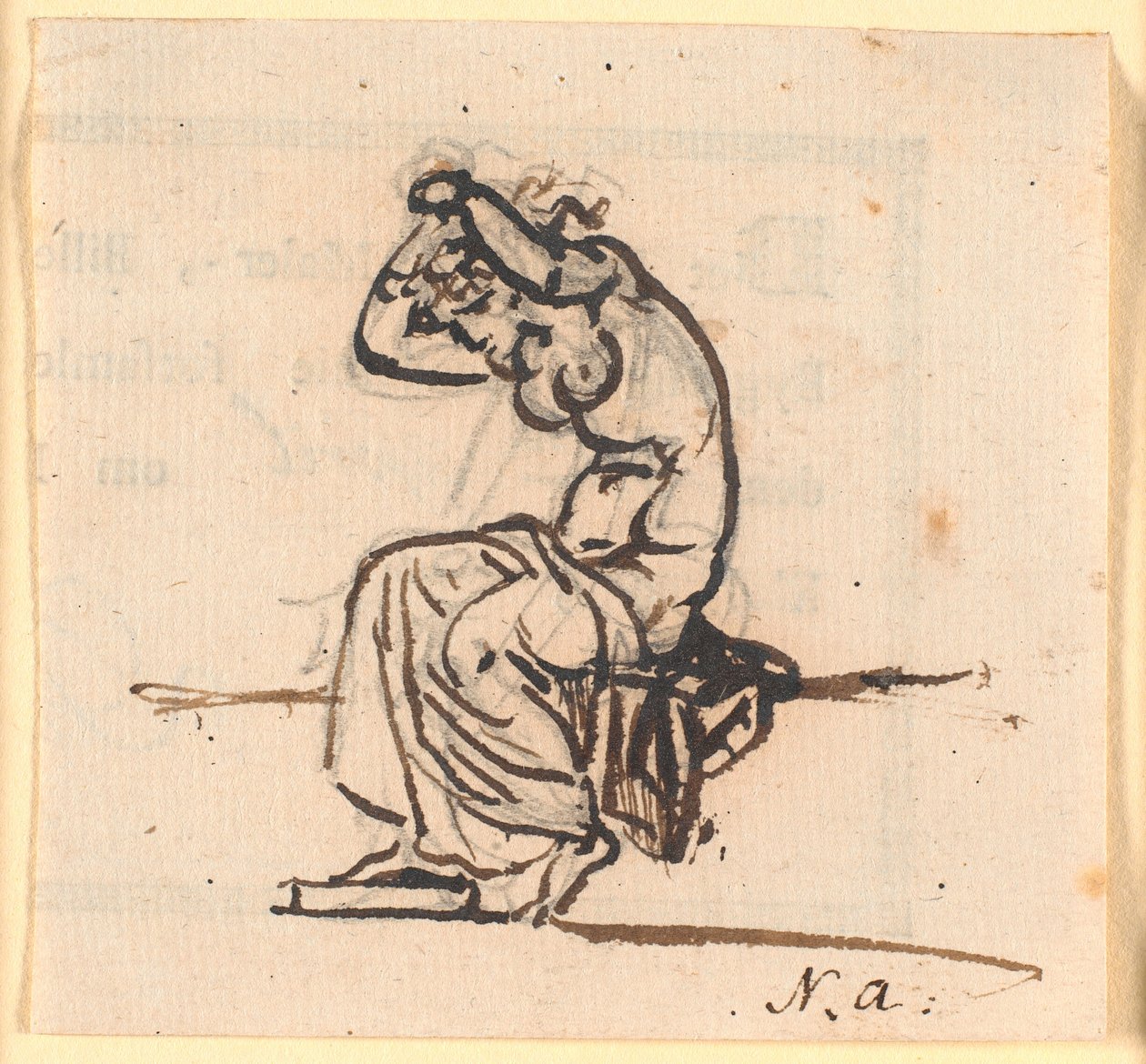 Almanaque com notas manuscritas 1848 de Martinus Rørbye
