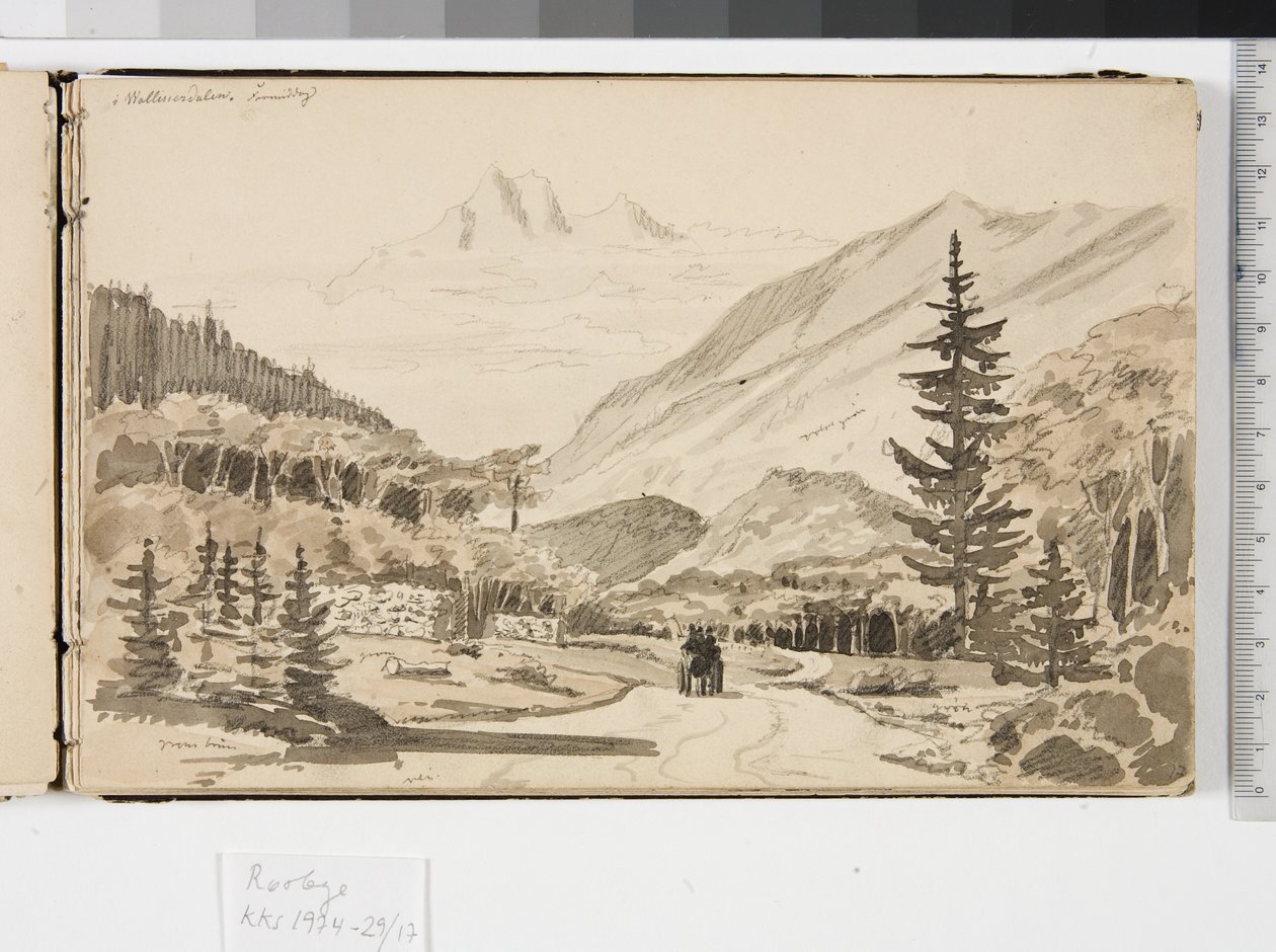 paisagem alpina de Martinus Rørbye