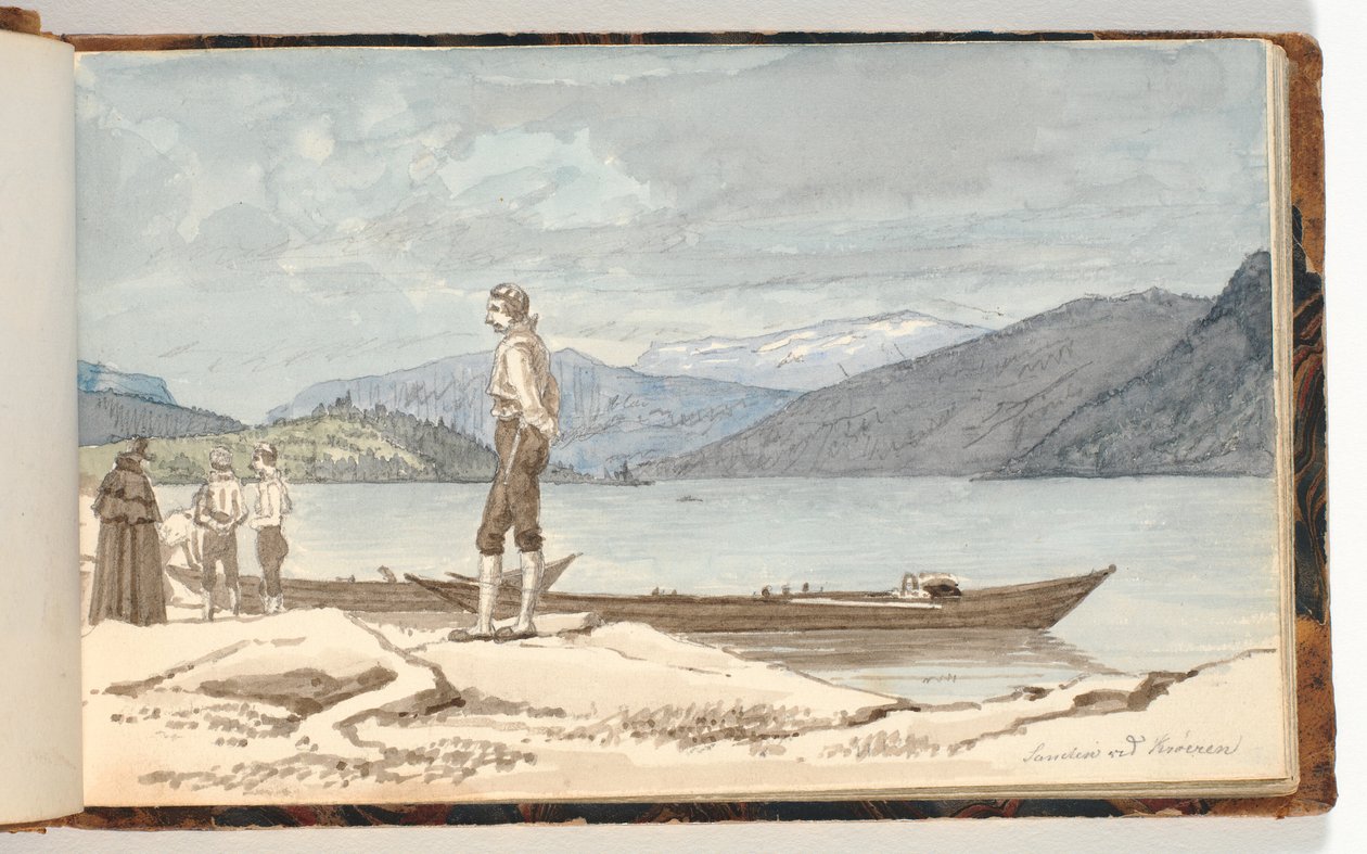 Um ponto de passagem. Figuras por barcos de Martinus Rørbye