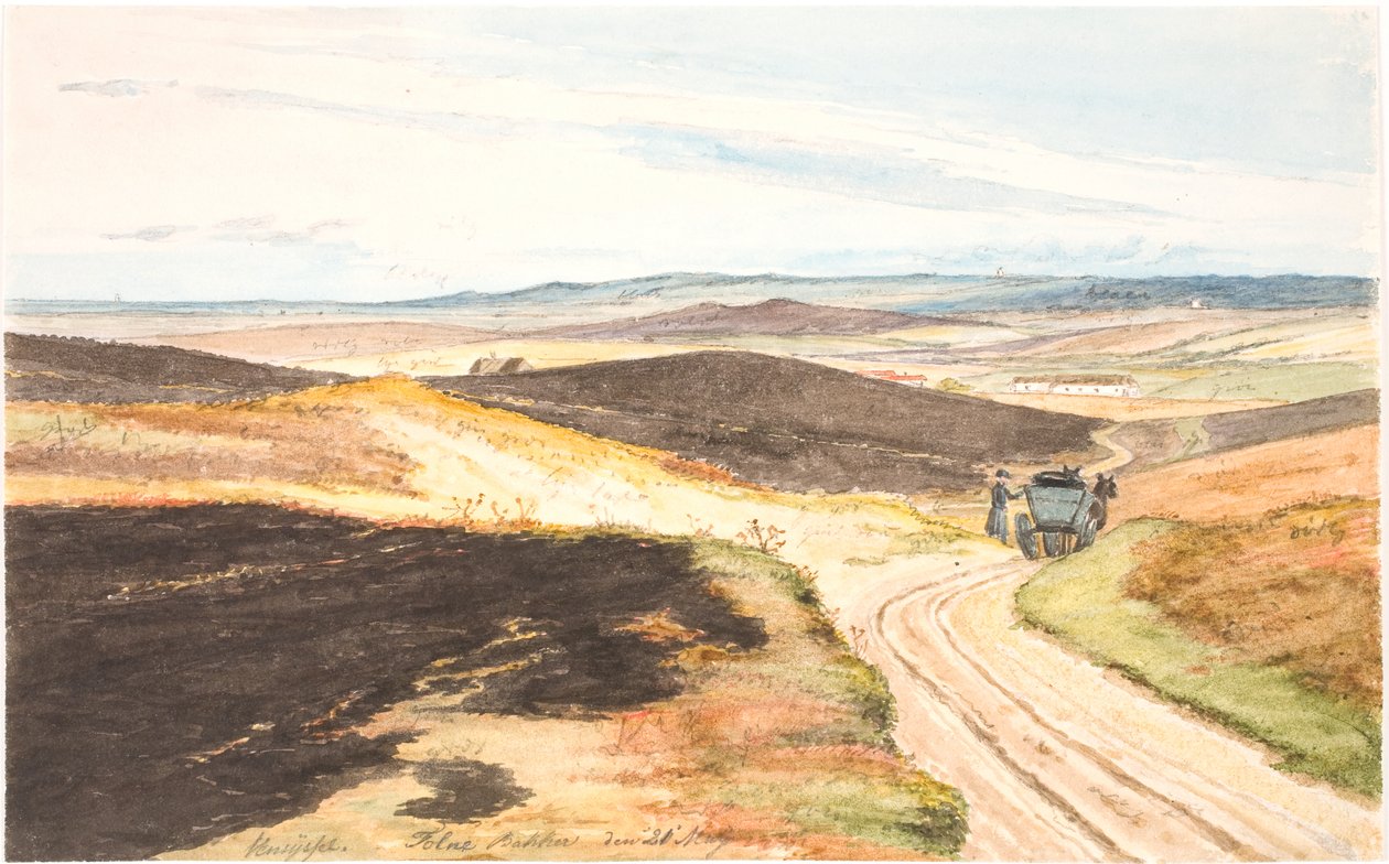 Hulvej em Tolne Bakker, Vendsyssel, 21 de maio de 1833 de Martinus Rørbye