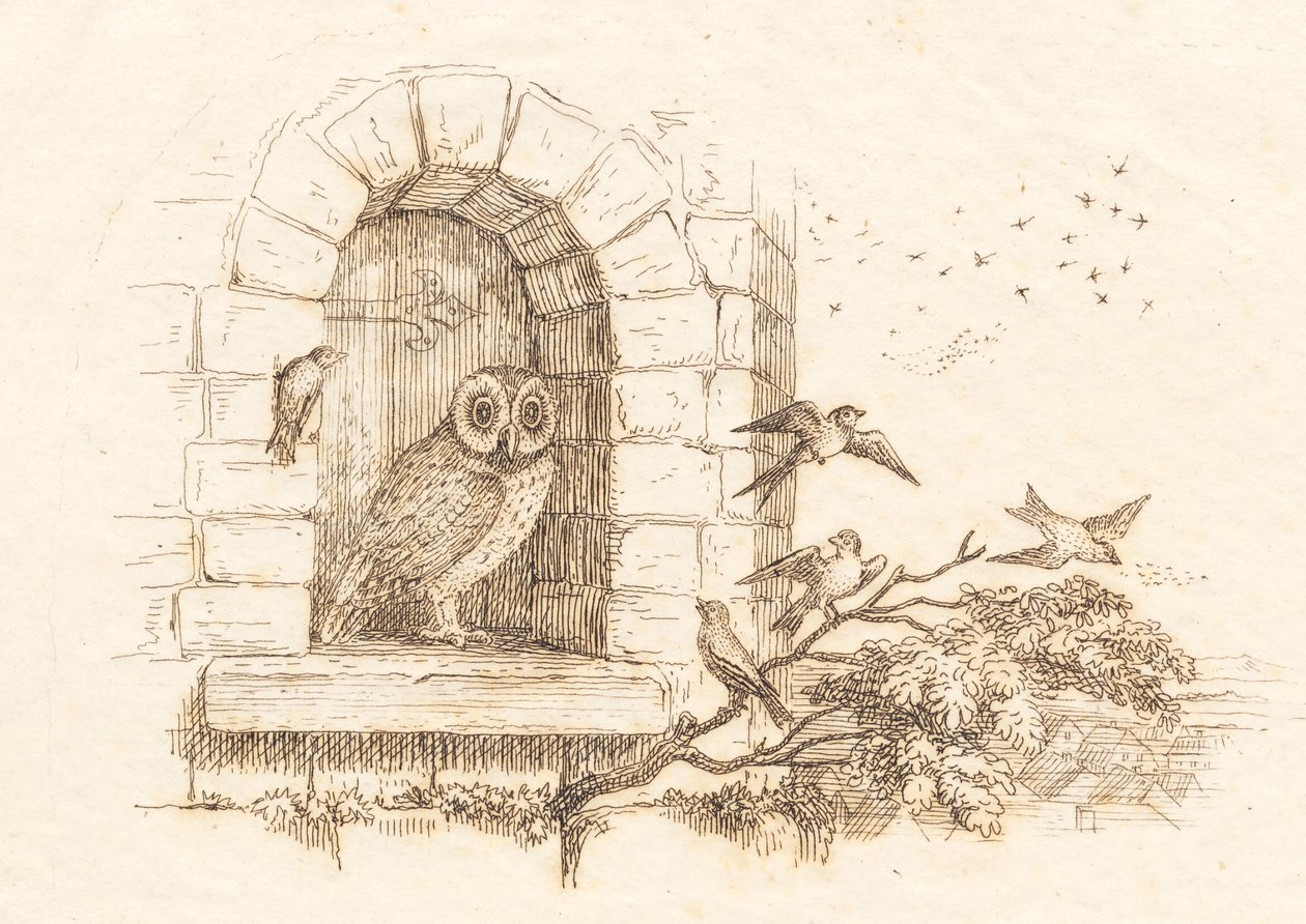 Ilustração para "Meia centena de fábulas para crianças" de Hey de Martinus Rørbye