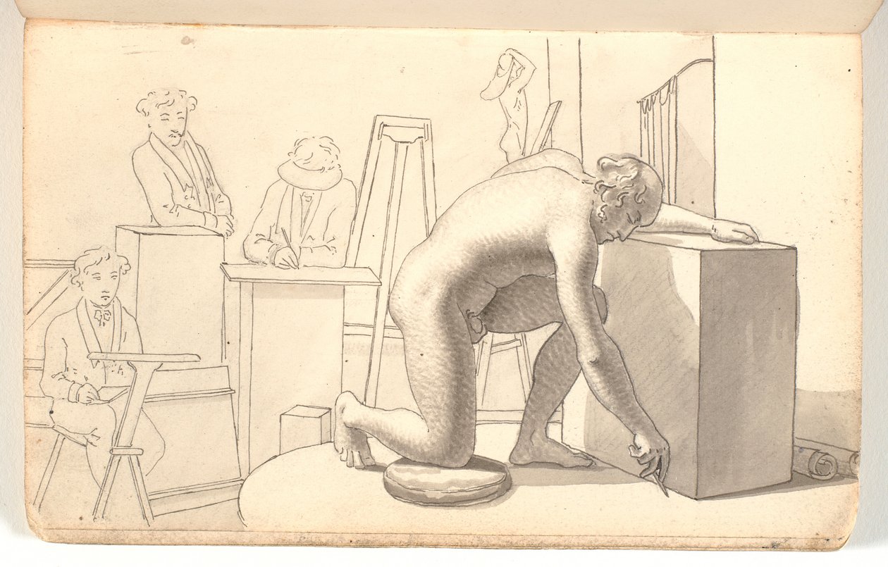 Artistas que desenham a partir de modelos de Martinus Rørbye