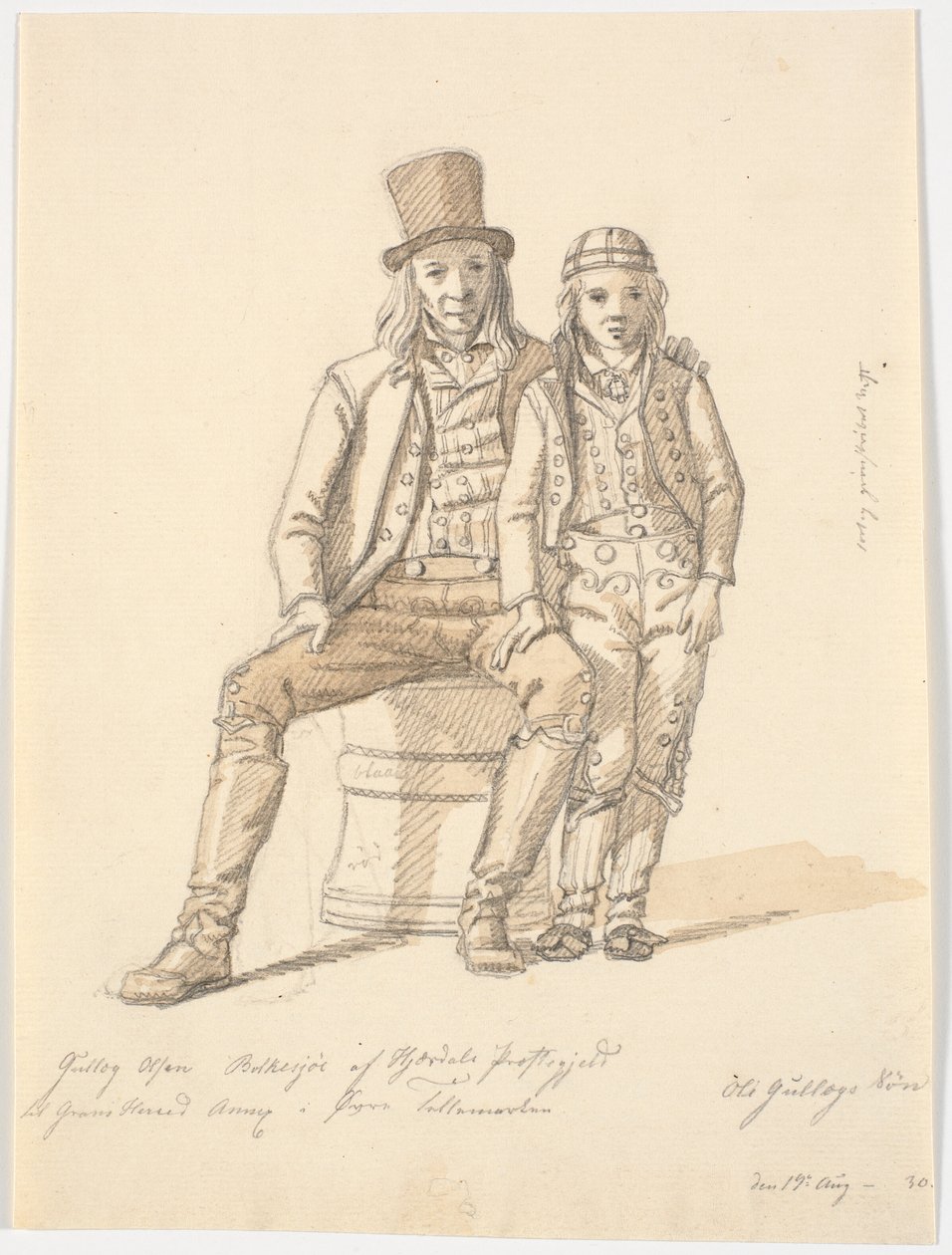 Ole Gullog e filho, superior Telemarken de Martinus Rørbye
