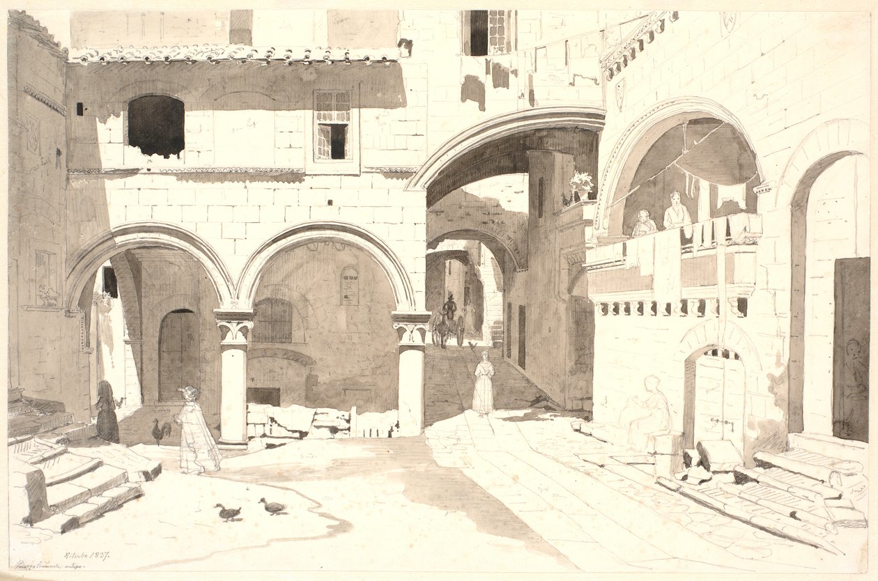 Praça San Pelegrino de Martinus Rørbye