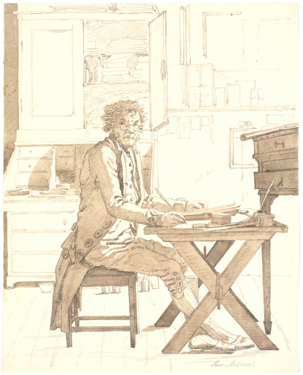 Escritor Jens Melsen de Martinus Rørbye