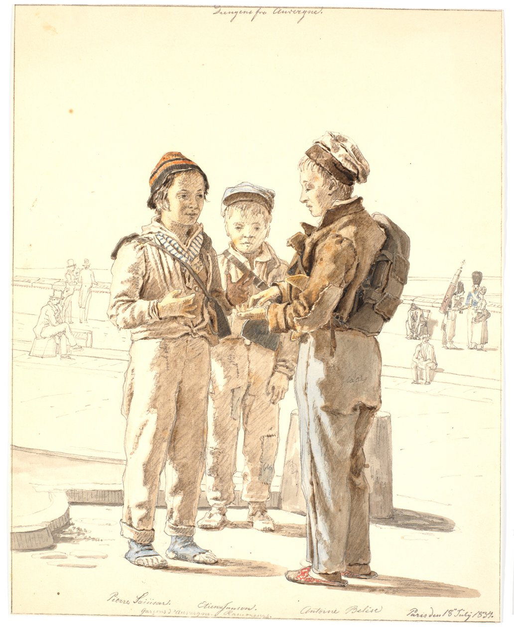 Três meninos de Auvergne de Martinus Rørbye