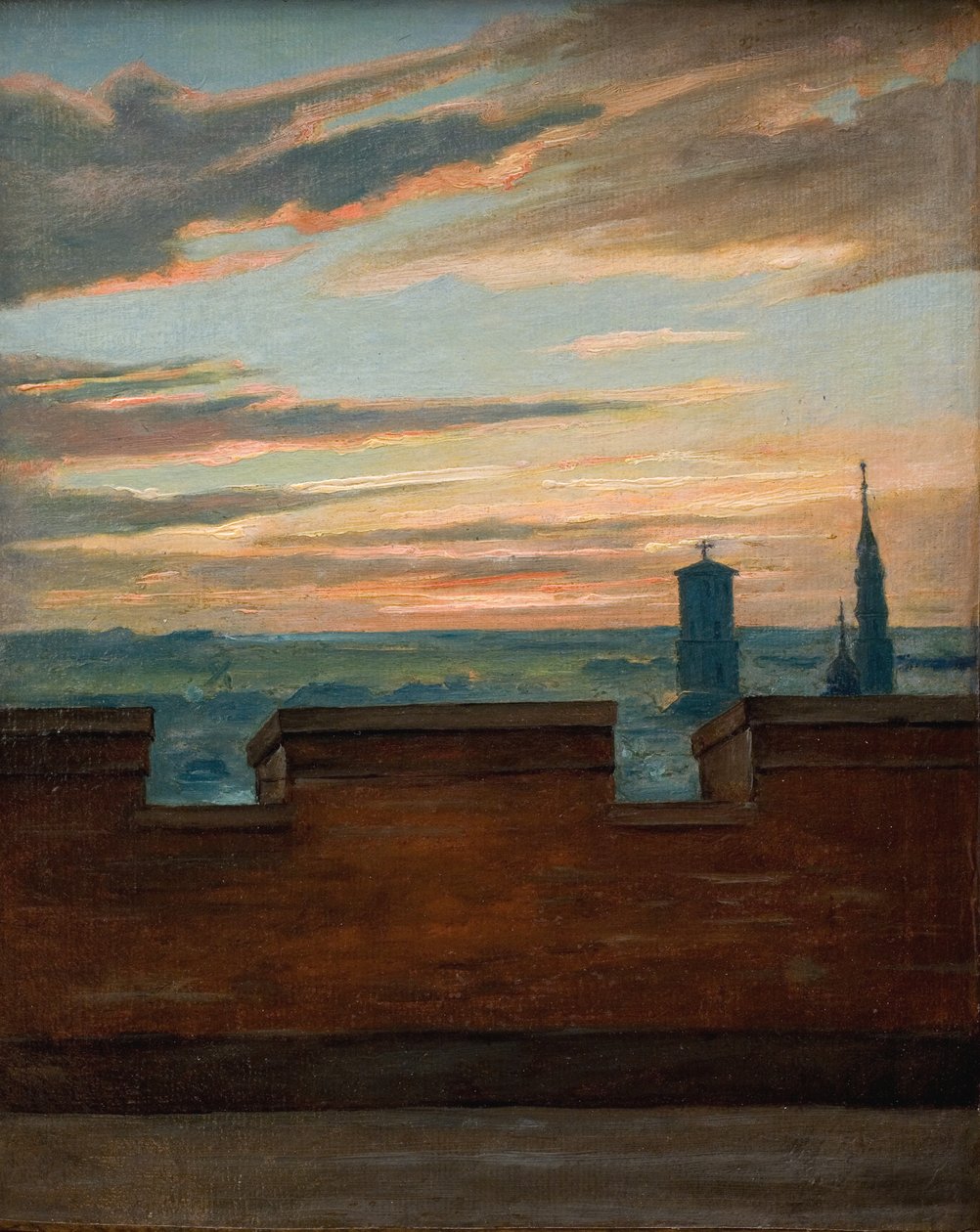 Vista de Copenhague ao pôr do sol de Martinus Rørbye
