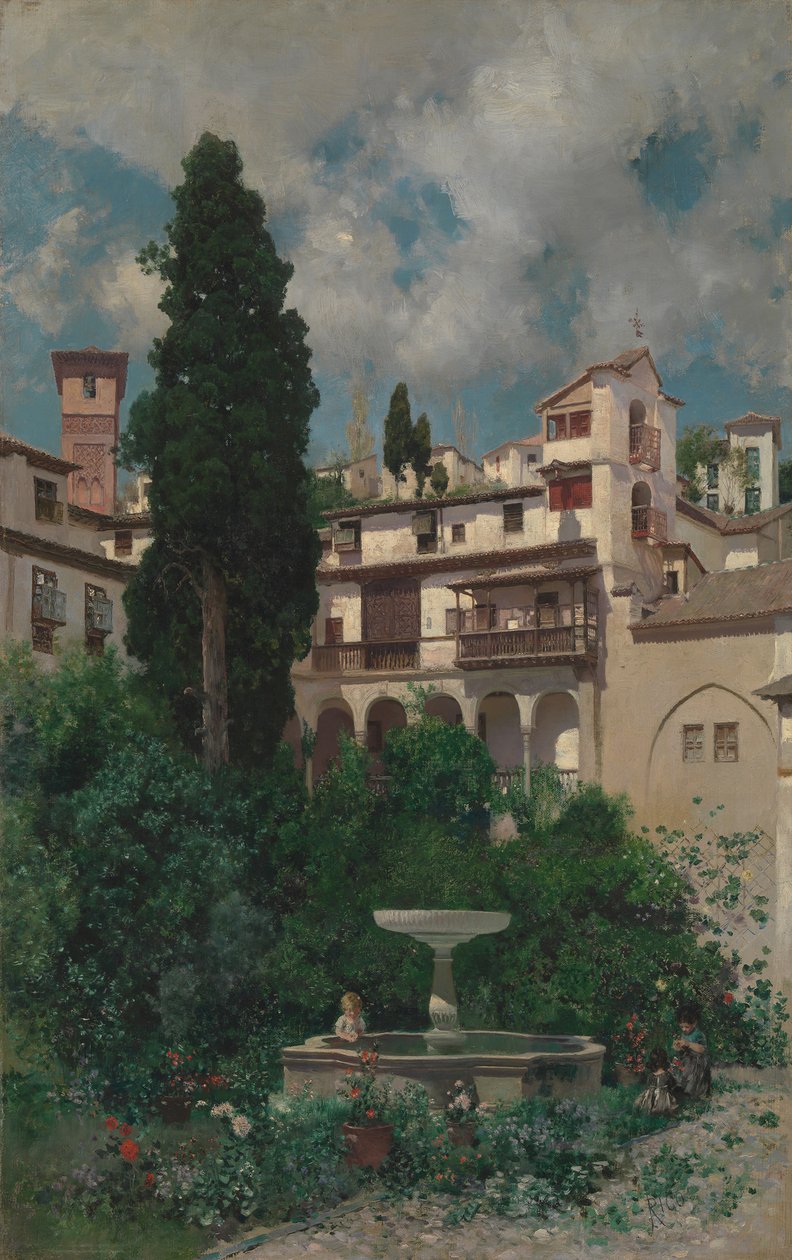 Um Jardim Espanhol. de Martín Rico y Ortega