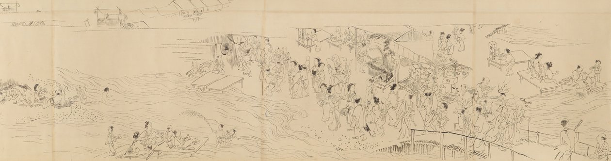 Diversões em Kyoto nas Quatro Estações, no final do século XVIII. de Maruyama Okyo