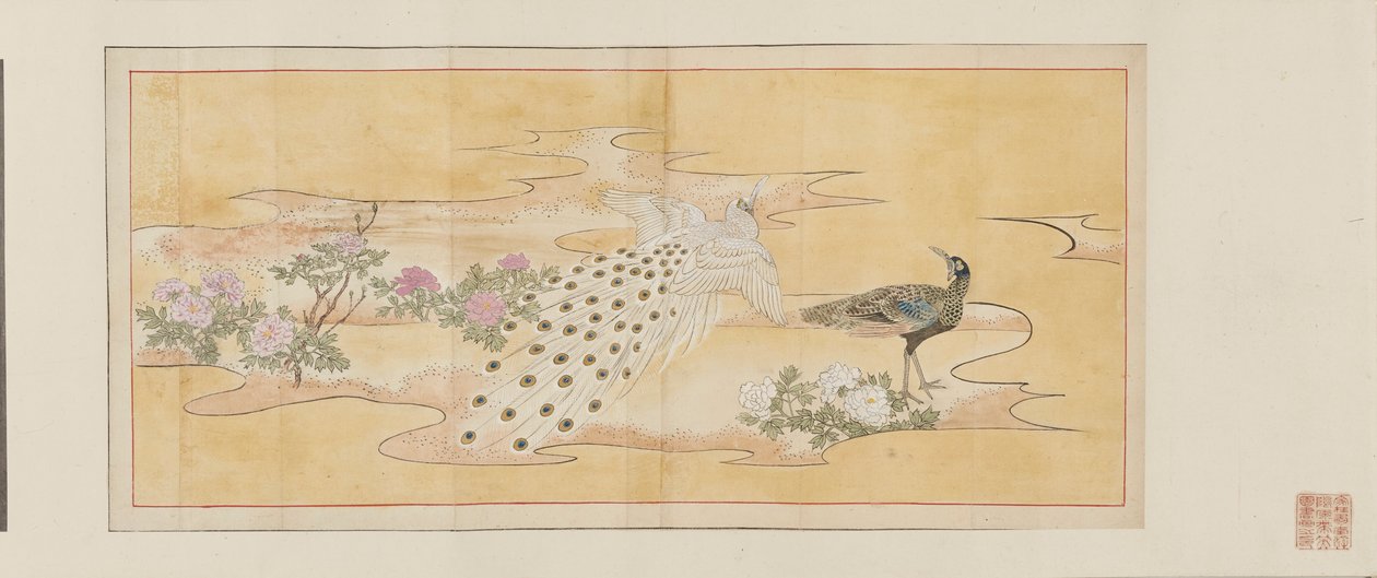 Esboço preparatório para uma pintura sobre biombo de Maruyama Okyo