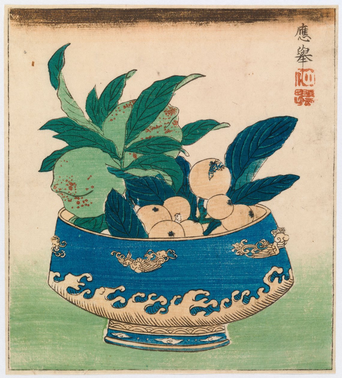 Pêssegos e nêsperas-do-japão de Maruyama Okyo